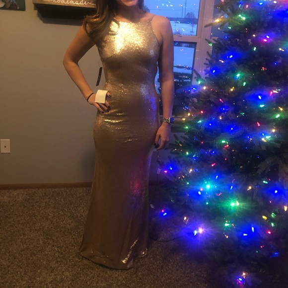 Lulus sequin gown EUC - Picture 3 of 4